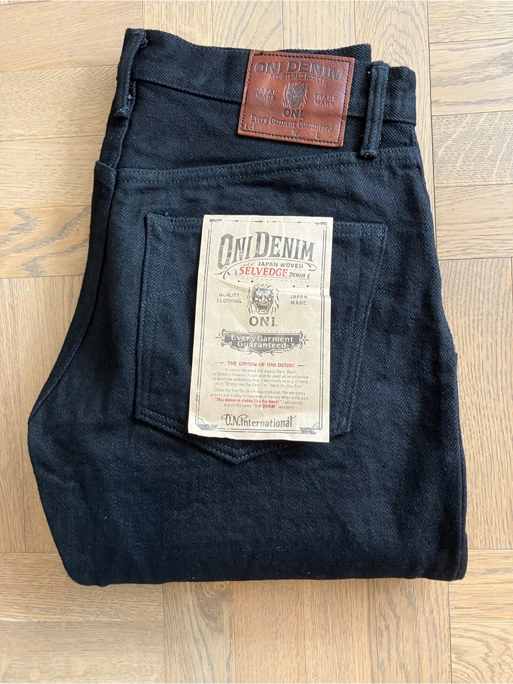 ONI Denim 288ZR-BKBK "Secret Black Denim" 20oz Regular Straight Jeans Size 31